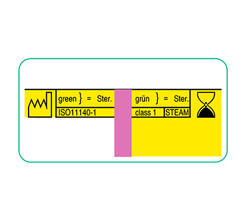 Selbstklebende Markierungs-Doppel-Etiketten mit dampf-Indikator 37×19 mm & Farbig - Fabula - medical concept